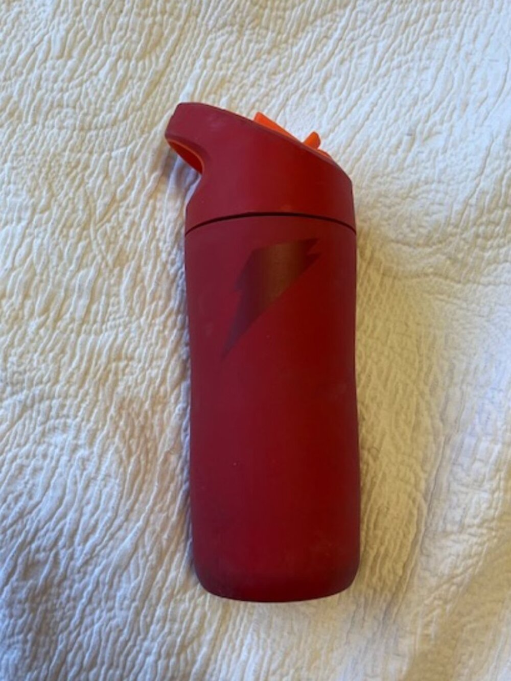 Gatorade Red Water Bottle with Straw